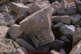 Blocs d'une frise processionnelle, cella du temple