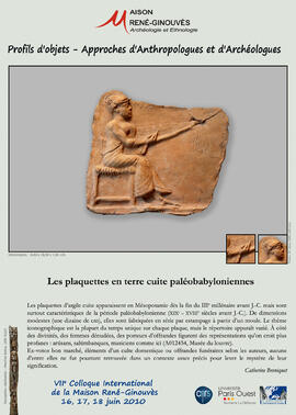 
Profils d'objets. Approches d'anthropologues et d'archéologues, VIIe colloque international de l...