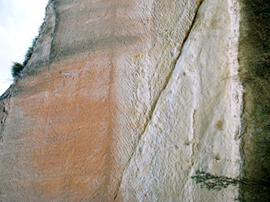 
Les carrières de El Ferriol et l'atelier de sculpture d'Elche (Alicante). Traces d'extraction de...