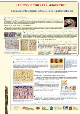 
Le Mexique, terrain de recherche pour l'archéologie et l'ethnologie française. Les manuscrits te...